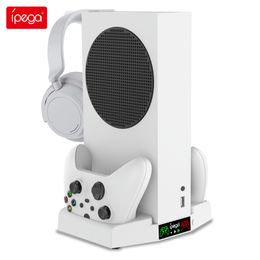 Ipega Led Ventilateur de Refroidissement Chargeur pour Xbox Vertical Stand 2 Contrôleur Station d'Accueil de Charge Rapide pour Xbox Series S Console 230706