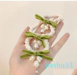 Autres accessoires Linglan Flower Hair Ring Forest Style Super Immortel Frais et mignon Corde Tempérament Cravate Polyvalent Élastique