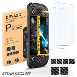 Otros accesorios Steam Deck 2-Pack Ultra HD Glass Screen Protector 9H Hardness Easy 6-Pack Touchpad Button Film Set 230706