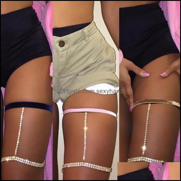 Otros Aessories Aessoriesjewelry Big-Name Moda Sexy Simple Flash Garra FL Taladro Beautif Pierna Cadena Cuerpo Drop Entrega 2021 Pbfo2