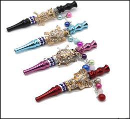 Overige Aessories Huishoudelijk Diversen Huis Tuin Metaal Stompe Houder Roken Waterpijp Tips Shisha Nargila Mond Luxe Vrouwelijk Diamant6592814