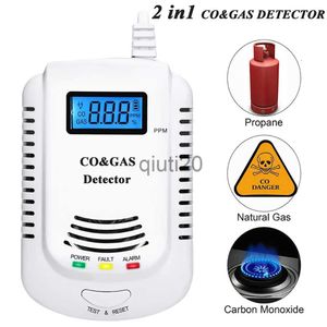 Andere alarmaccessoires 2-in-1 gasdetector Sensor CO Koolmonoxide Brandsensoren Aardgas/methaan/propaan/CO-alarm Leksensor Detector LED x0718