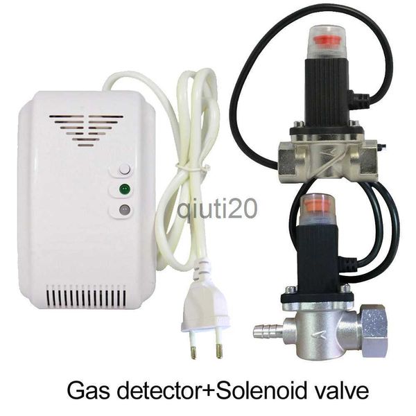 Andere alarmaccessoires 220VAC Keuken CH4 Aardgaslekdetector Magnetische solenoïdeklep om kolengas af te sluiten Brandalarmsensor voor huisbeveiliging x0718