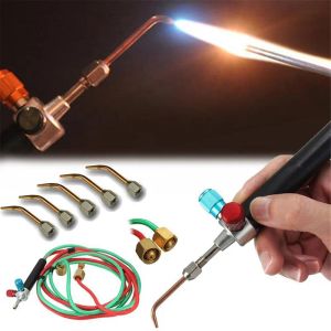 Autre pistolet de soudage américain en oxygène avec 5tips WeldingAccessori Jewelry Jewellers Micro Mini Gas Little Welding Welding Soudering Kit Tools