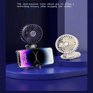 Autres appareils électroménagers 6000mah mini ventilateur manuel à 5 vitesses USB Pendante Écran d'affichage numérique LED pour le bureau Sports Outdoor Fan de bureau J0423