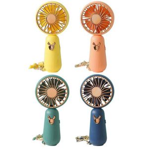 Andere apparaten Cartoon Deer Handheld Mini Fan Portable Travel Silent USB Laad Pocket Pocket Fan Outdoor Mobile Air Conditioning Fan Direct Transport J240423