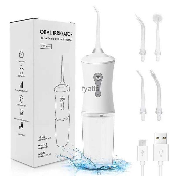 Otros electrodomésticos Irrigador bucal Fregadero de carga USB Fregadero dental portátil Tanque de agua de 300 ml Dientes impermeables con boquilla DIY de 4 modos H240322