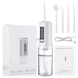 Autres appareils Irrigateur oral USB rechargeable évier dentaire portable buse étanche 230 ml réservoir d'eau nettoyant dentaire irrigateur H240322