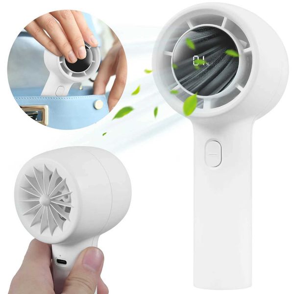 Autres appareils Fan portable portable 2000mAh USB Charge Mini ventilateur sans balais avec affichage numérique de 100 ventilateurs manuels électriques de vitesse de vent J240423