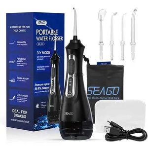 Autres appareils Seago irrigateur oral évier portable USB charge jet d'eau IPX7 dentaire 200ML réservoir d'eau H240322