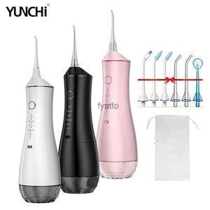 Autres appareils Yunchi Portable électrique rinçage oral 320ML évier dentaire 6 modes étanche blanchiment des dents nettoyant + 6 Jets pour la famille H240322