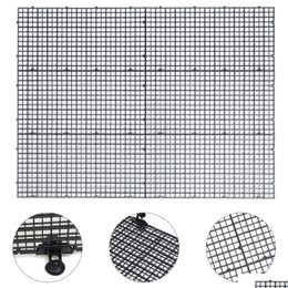 Autres pièces de poisson d'aquarium Pièces de diviseur inférieur Isolote Board 16pcs Plateaux de réservoir Crille Egg Crate Lumière Diffuseur Partition Net Pane Black Dro DHPA5