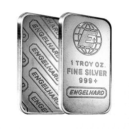 Andere kunsten en ambachten 1 oz Engelhard Silver Bar Brass Geplaatste zilver geen magnetisch zilveren muntgeschenk