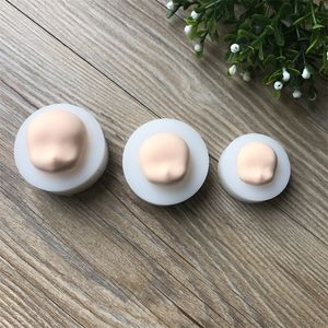 Autres arts et artisanat 1 pcs en argile moule en silicone outils de pain cuit à la vapeur 3d visage bébé moule de gâteau fondant universel 3 types grands middle petite taille 20220930 e3