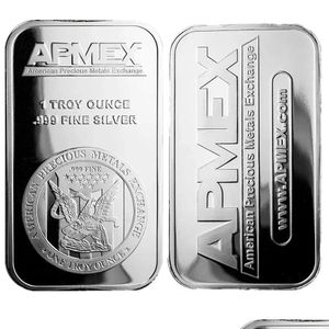 Autres arts et métiers 100pcs / lot American Precious Metals Exchange Ex 1 Oz Sier Bar No Magnétique Fy5498 0206 Drop Delivery Home Garden Dhwrv