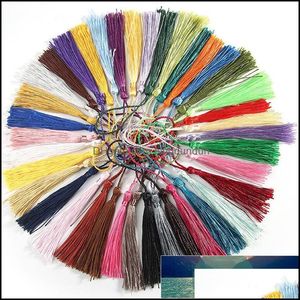 Andere kunsten en ambachten 7 cm hangende touw zijden kwastjes franjes naaine knal tassel trim sleutel voor doe -het -zelf verfraai gordijnaccessoires Home de otn3s