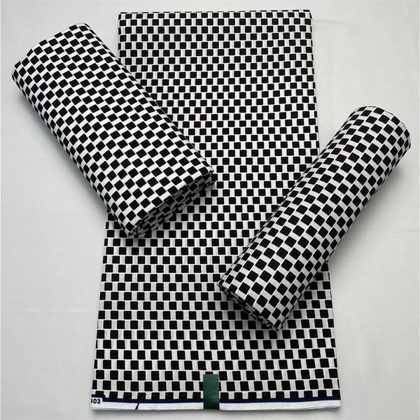 Autres Arts et Métiers Africain Wax Tissu 6yards Véritable Nigérian Ankara Bloc Impressions Batik Néerlandais Pagne 100 Coton Pour La Couture VL105 230412
