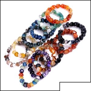 Andere kunst- en ambachten bedelarmbanden irregar agaat kralen armband voor vrouwen hoogwaardige mode colourf natuursteen mannen armbanden j dhzyk