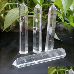 Autres arts et métiers Grand cristal clair naturel Tour de quartz Point Obélisque Baguette de guérison 8,5 cm 16 cm Drop Livraison Home Garden Dh4Hz