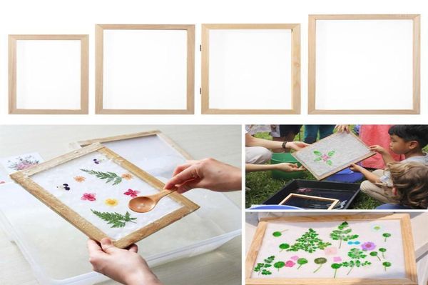 Otras artes y manualidades marco de molde de papel de madera multisización que fabrican papel de bricolaje de pantalla seca Molde de malla 9834168
