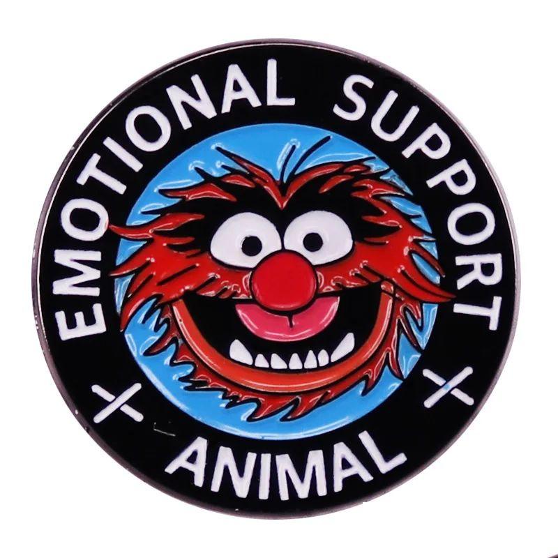 Andere Kunsthandwerk Muppet emotionale Unterstützung Tier Emaille Pins Abzeichen Revers Broschen Frauen Männer Schmuckzubehör für Geschenke Drop DHMVO