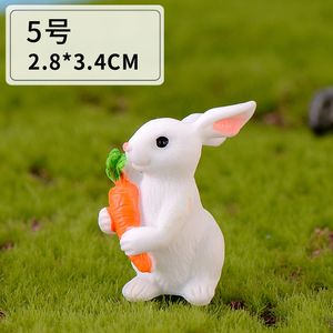 Autres arts et artisanat Lapin coquin Micro Paysage Résine Animal DIY Décoration Zodiac Blanc Cadeau Famille Accessoires Drop Livraison Ott0P