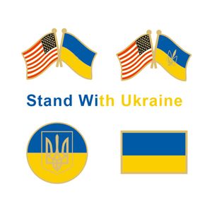 Autres arts et artisanaux populaires Ukrainian Souvenir Badge Brooch Logo Priez pour l'Ukraine Je me tiens avec Ukraine Peace No War Support Protest Decoration ZL0614