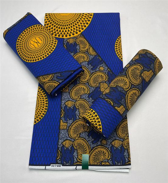 Autres Arts et Métiers Véritable Wax Africain Tissu Nigerian Ankara Block Prints Batik Hollandais Hollandais Pagne 100 Coton Pour La Couture VL72 230412