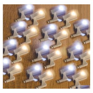 Autres Auto Electronics 12Pcs Led Lumières Pour Placard Sous Armoire Placard Garde-Robe Intérieur De Voiture Capteur Lumière Nuit Smd3528 Batterie L Dhmn0