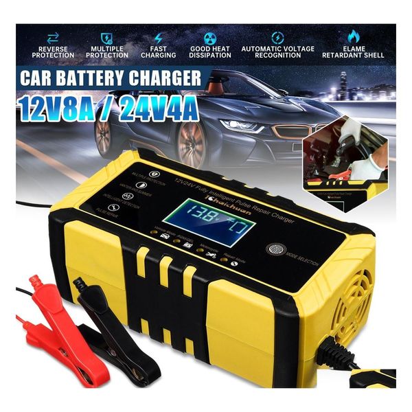 Autre Auto Electronics 140W Chargeur de batterie de voiture 12V 8A / 24V 4A Portable Usb Mobile Charging Booster Clipon Power Accessoires Drop Del Dhmoq