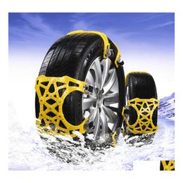 Andere Auto Electronics AumoHall 6pcs TPU -banden Sneeuwketens Antiskid voor autolruck Off Road Drop Delivery Mobile Motorcycles Dh7bk