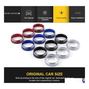 Autres pièces d'auto Bouton de climatisation Bague décorative ER Ajustez les boutons de commutateur de commande de climatisation pour VW Tiguan Atlas Troc Ateca FR Pa Dhpsm