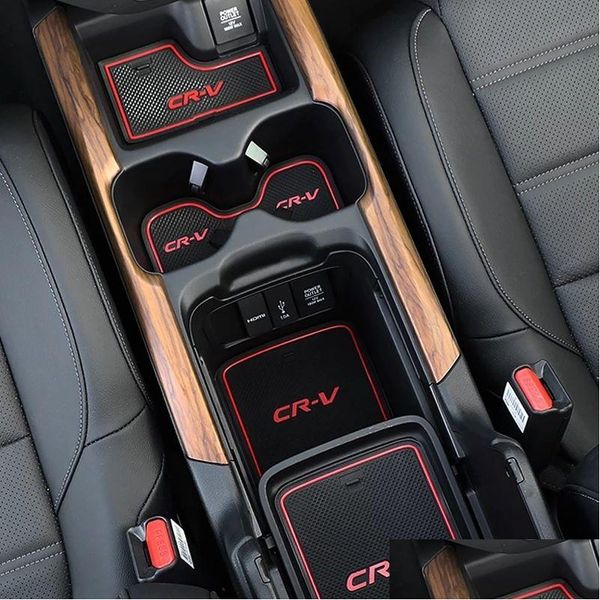 Autres pièces d'auto Tableau de bord de voiture Anti-Skid Pad Slot de porte anti-poussière pour Honda Crv CR-V 2013 2014 Accessoires intérieurs Drop Livraison Autom Dhryj
