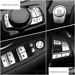 Andere auto-onderdelen Chrome Abs Auto-interieur Knoppen Pailletten Decoratie Er Trim Decals Voor F10 F07 F06 F12 F13 F01 F02 F20 F30 F32 Drop Dh2Cb