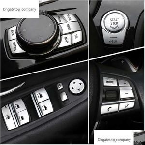 Andere auto-onderdelen Chrome Abs Auto-interieur Knoppen Pailletten Decoratie Er Trim Decals Voor F10 F07 F06 F12 F13 F01 F02 F20 F30 F32 Drop De Dhiiy