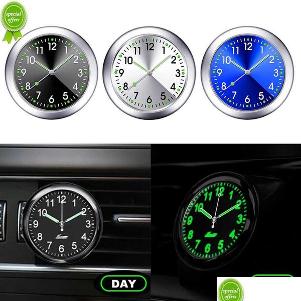 Autres pièces automobiles Mini les mobiles d'horloge de voiture Luminal Car Mécanique de montre à bâton interne Mécanique Quartz Ornement 40mm 4m Digital Dro Dhngq