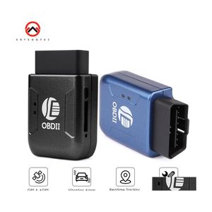 Andere auto -onderdelen Mini Car GPS Tracker TK206 GSM GPRS Voertuig OBD II Real Time Quad Band Antitheft Vibration Alarm PK OB22 Drop Deliv Dhajh