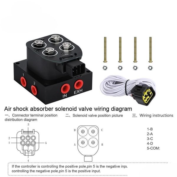 Autres pièces automobiles / moto 12V Solénoïde VAE Air Ride Suspension Pélanche 0200PSI CONTRÔLE ESV01 Drop livraison mobile moto DHGBB