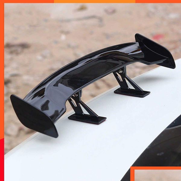 Otras piezas de automóviles Nuevo Coche Mini Spoiler Tail Wing Fibra de carbono Mirada Modificada Alas Modelo Estilo Decoración Accesorios Drop Entrega Au Dhsjt