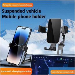 Autres pièces d'auto Nouveau support de téléphone de voiture invisible support d'extension latéral pliable réglable en alliage d'aluminium rotatif à 360 degrés pour 5-9C Dhgbr