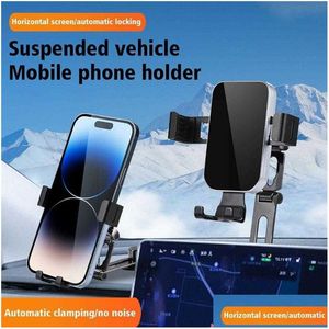 Autres pièces d'auto Nouveau support de téléphone de voiture invisible support d'extension latéral pliable réglable en alliage d'aluminium rotatif à 360 degrés pour 5-9C Dhgbr