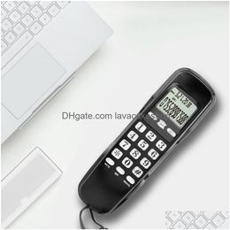 Andere automatiseringsproducten Mini Wall Telefoon Home Office EL Inkomende beller ID LCD Display Storline Telefoon Black Drop Delivery Schoo Dhnfn