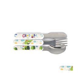 Andere babyvoeding sublimatie servies tabelwerk set roestvrij staal bestek western sierware keuken mes lepel diner h12 dhws1