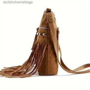 Autres sacs Cross Cross Body Vintage Fringe Crossbody Bag Retro Bohemian Sac à épaule Bohens Hippie Handbag Purse