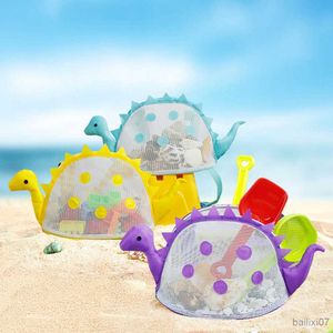 Autres sacs sac de plage en maille pour enfants dinosaure sac de coquille de mer pour vacances bord de mer coquille de mer natation plage jouets organisateur sac