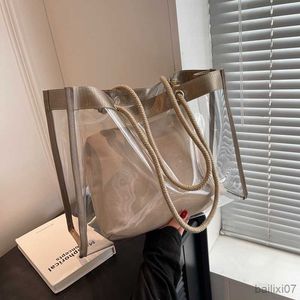Autres sacs nouveau sac fourre-tout de créateur de luxe femmes Gelée transparente grande capacité sac à main épaule Shopping sacs de plage Femme principale