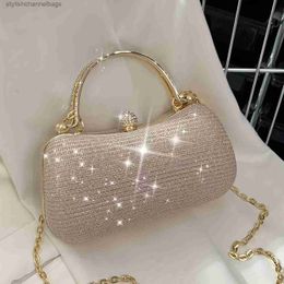 Autres sacs Bages de sommeil pour femmes Elegant Mini Evening Sacl Sac Top Metal Handle Banquet Ban Banquet Classic Rhinestone Decor Clip Handsbag et Falsi