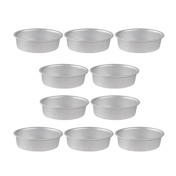 Autres ustensiles de cuisson 10pcs Mini forme d'oeuf ovale en alliage d'aluminium en alliage de fromage en métal moule à gâteau moule à pain porte-tarte pudding gelée étain