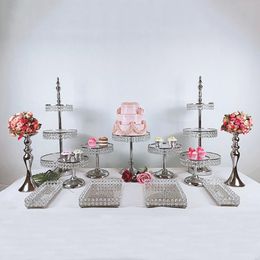 Other Bakeware 1pcs-17pcs Round Cake Stand Plate Pedestal Dessert Holder Wedding Birthday Party 249l
