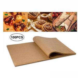 Autre Ustensiles De Cuisson 20X30Cm Papier Cuisson Barbecue Feuilles Boulangerie Bbq Partie Antiadhésif Double Face Sile Huile Parchemin Rec Four Drop Delivery Dhpta